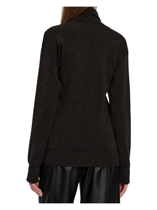 Cardigan in lana con bottoni Lemaire | PO0047 LK1070BK674 BLACKMELANGE